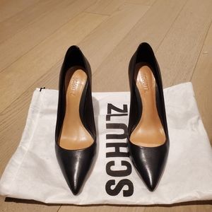 SCHUTZ Black Leather Pumps